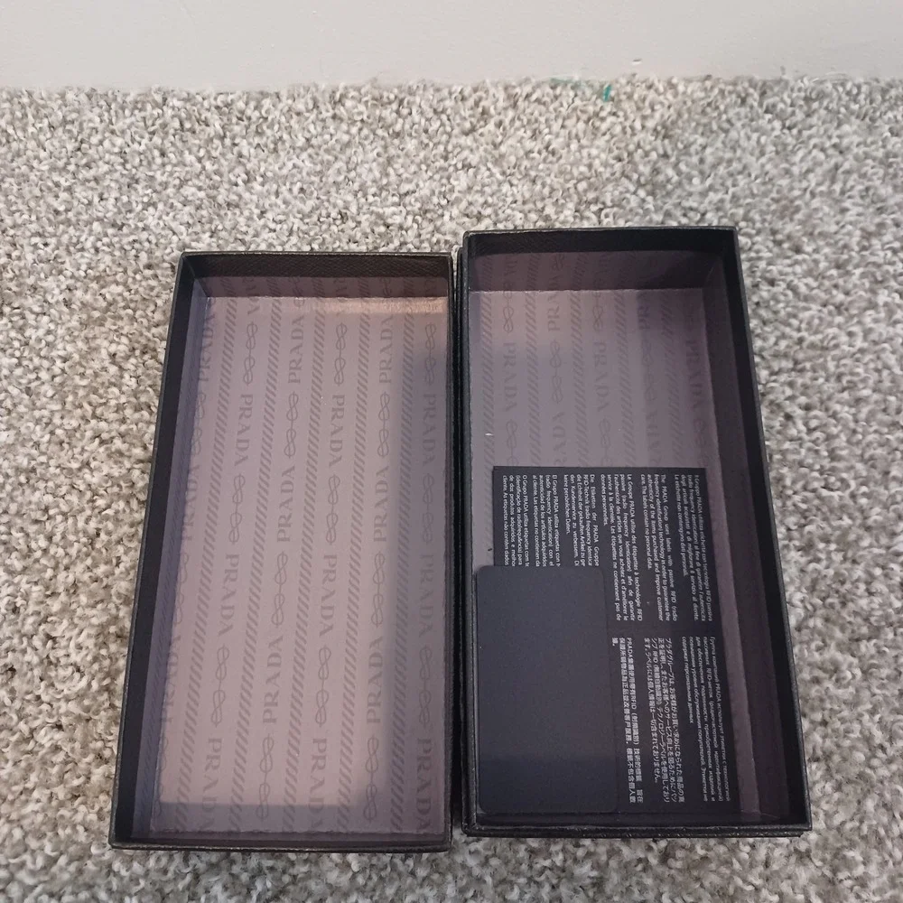 Prada‎ Glasses Gift Storage Box Only Black Saffiano Style Lot of 2